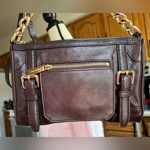 Michael Kors brown leather crossbody (VGUC) purse